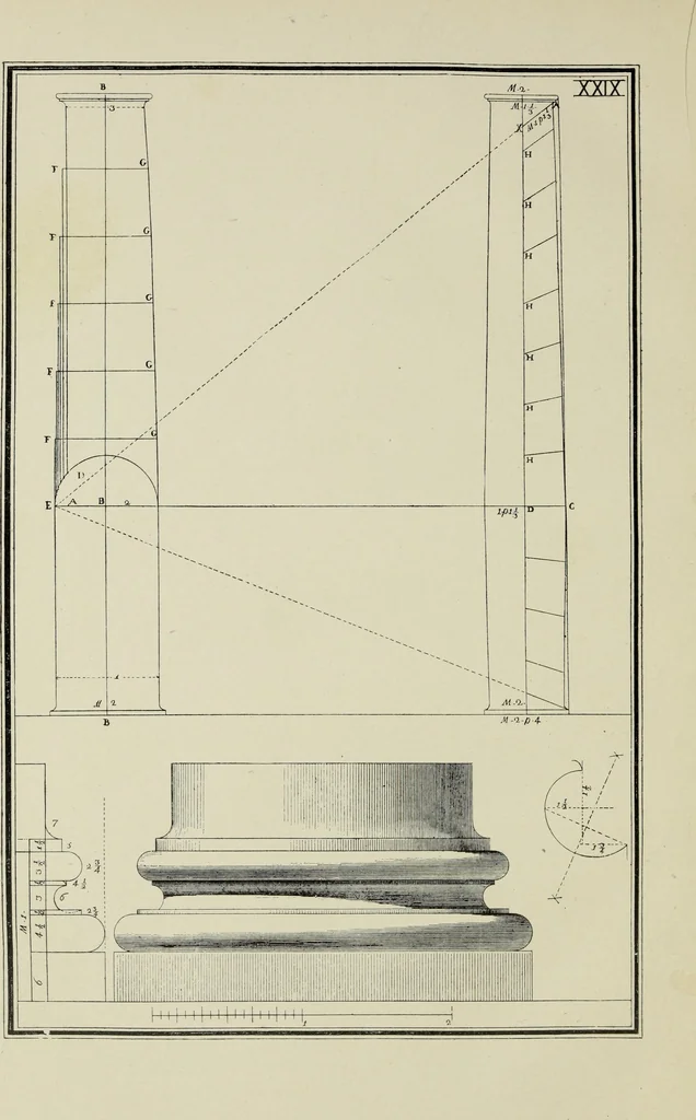 An illustration from The five orders of architecture, 1889, leaf 121