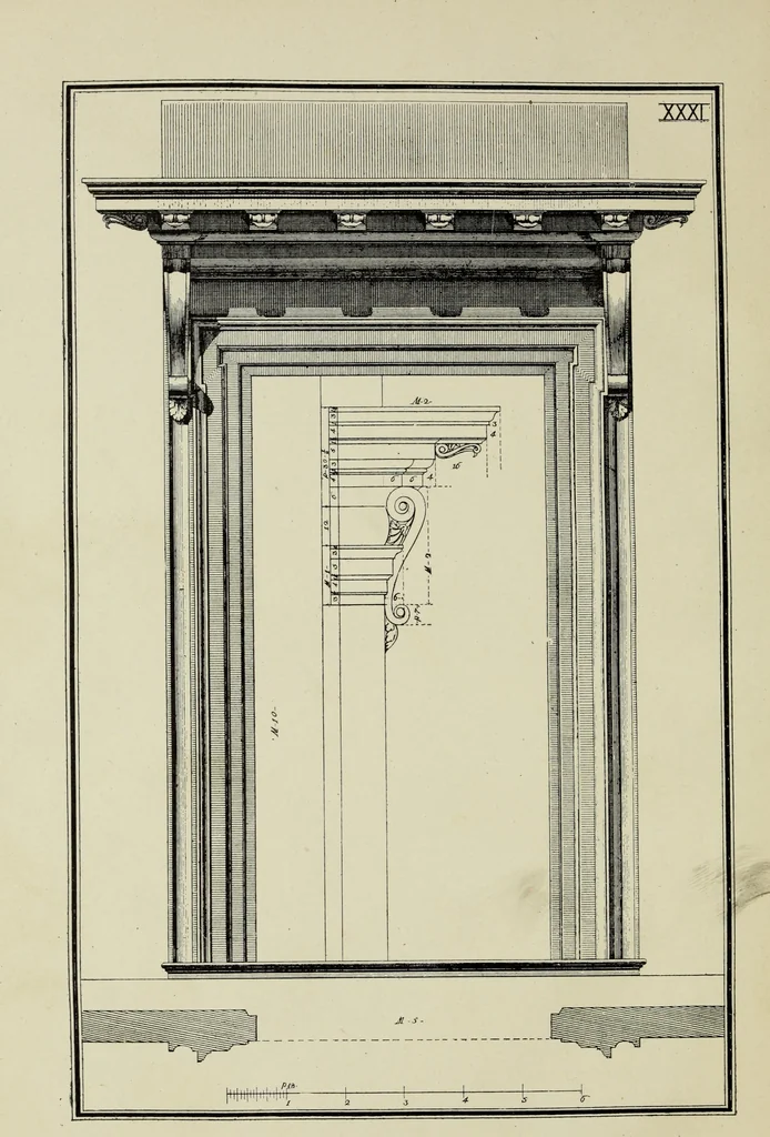 An illustration from The five orders of architecture, 1889, leaf 129