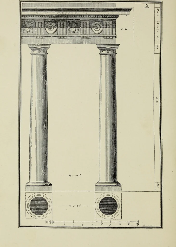 An illustration from The five orders of architecture, 1889, leaf 47