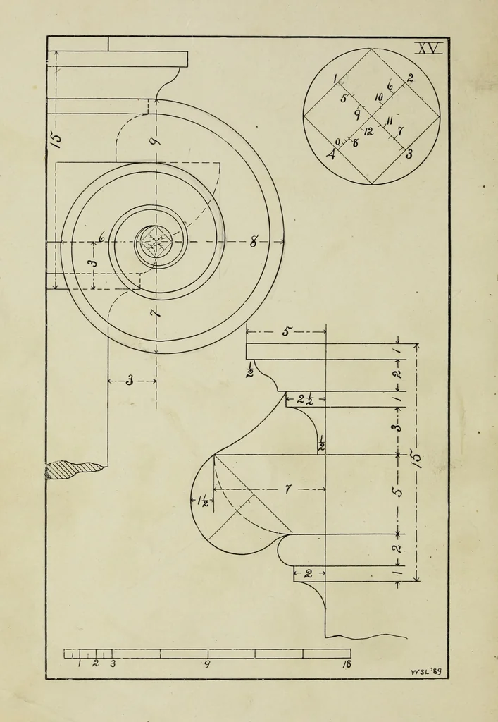 An illustration from The five orders of architecture, 1889, leaf 67