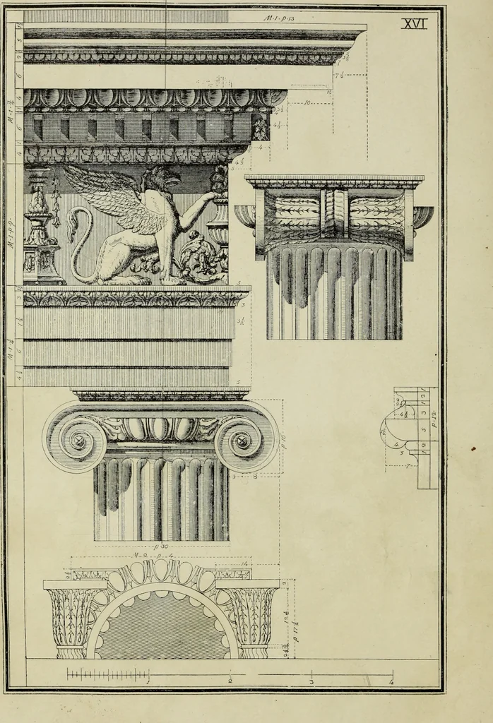 An illustration from The five orders of architecture, 1889, leaf 71