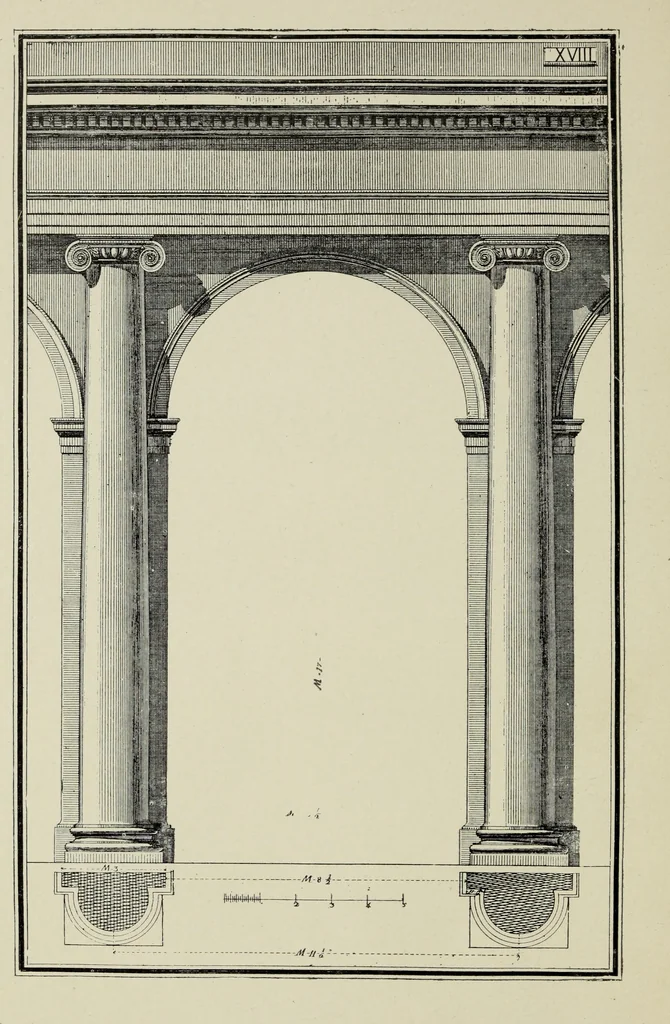 An illustration from The five orders of architecture, 1889, leaf 79