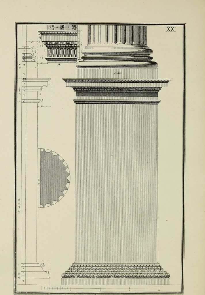 An illustration from The five orders of architecture, 1889, leaf 87