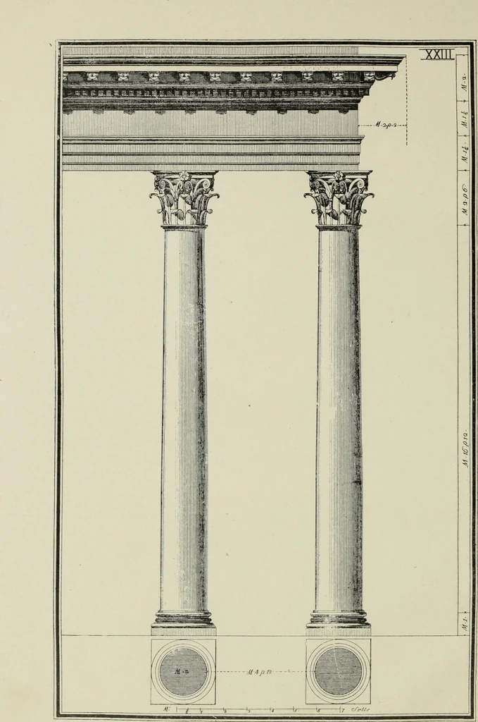 An illustration from The five orders of architecture, 1889, leaf 99