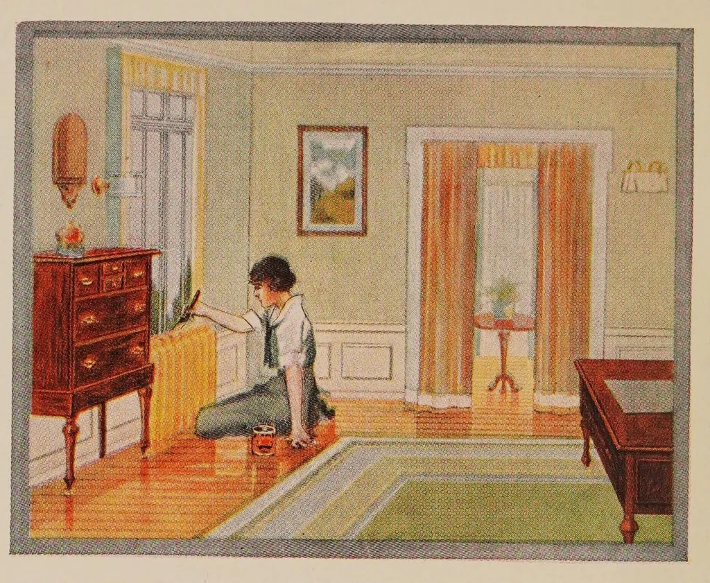 An illustration from Fixall, the lasting finish : made by Louisville Varnish Co. .., 1920, leaf 10