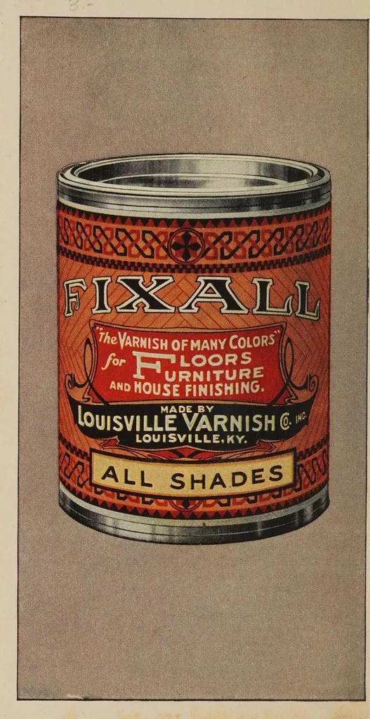 An illustration from Fixall, the lasting finish : made by Louisville Varnish Co. .., 1920, leaf 12