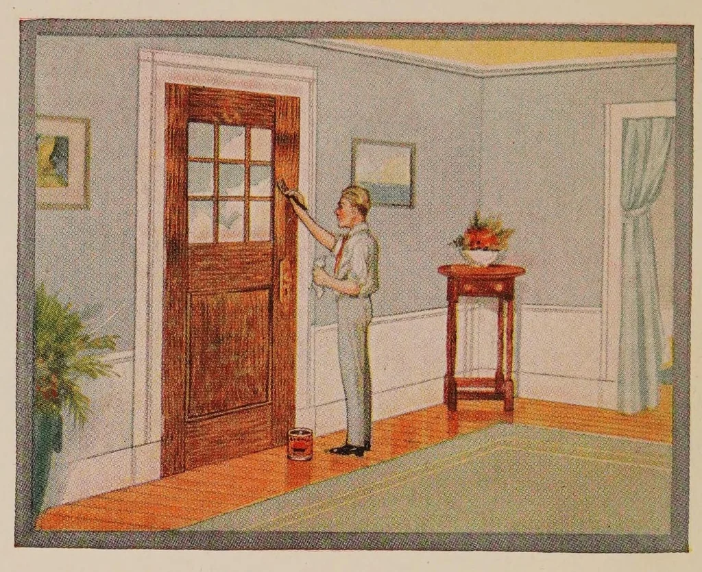 An illustration from Fixall, the lasting finish : made by Louisville Varnish Co. .., 1920, leaf 8