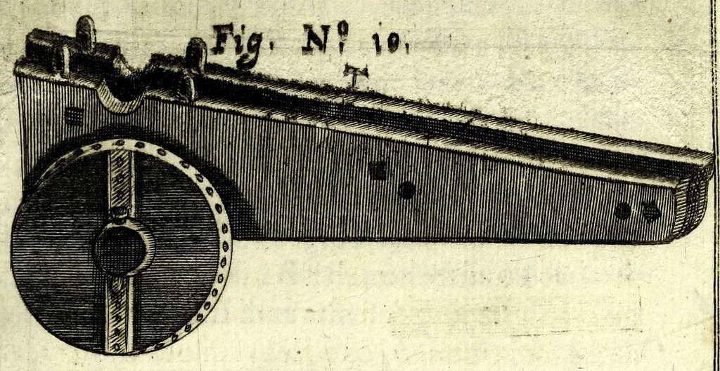 An illustration from Flagello militare, diuiso in quattro parti : la prima tratta de' trabucchi, la seconda de' petardi, la terza de' burlotti, e fuochi artificiali di mare e di terra, la quarta di mine, contramine, e d'altre cose importanti all'arte militare, 1676, leaf 51