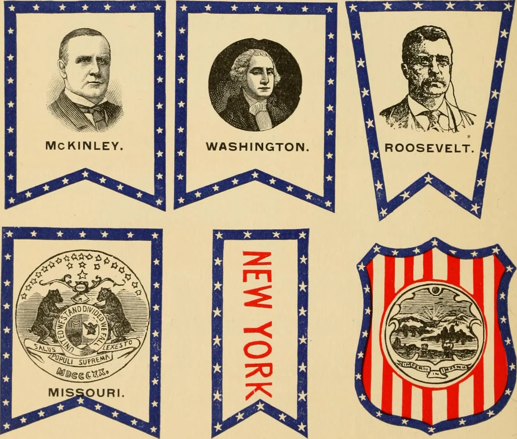 An illustration from Flags, banners and decoration goods of every description., 1915, leaf 54
