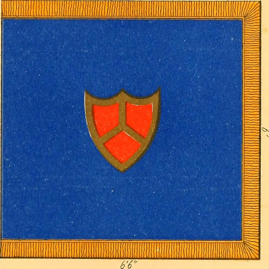 An illustration from Flags of the Army of the United States carried during the War of the Rebellion, 1861-1865, to designate the headquarters of the different armies, army corps, divisions and brigades, 1887, leaf 149