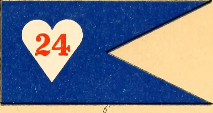 An illustration from Flags of the Army of the United States carried during the War of the Rebellion, 1861-1865, to designate the headquarters of the different armies, army corps, divisions and brigades, 1887, leaf 153