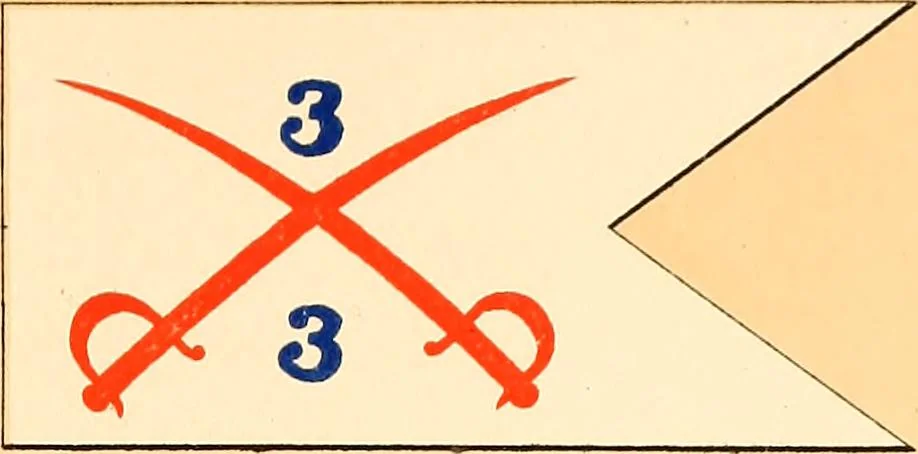 An illustration from Flags of the Army of the United States carried during the War of the Rebellion, 1861-1865, to designate the headquarters of the different armies, army corps, divisions and brigades, 1887, leaf 171