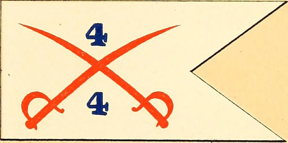 An illustration from Flags of the Army of the United States carried during the War of the Rebellion, 1861-1865, to designate the headquarters of the different armies, army corps, divisions and brigades, 1887, leaf 171