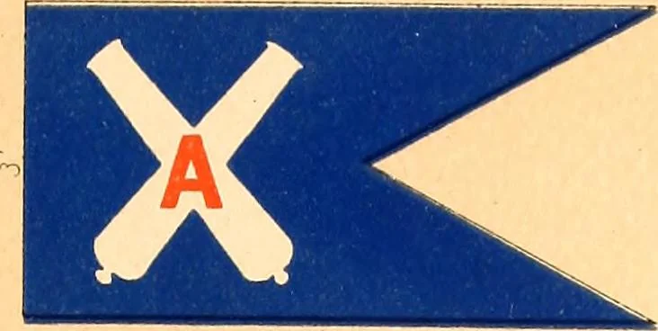 An illustration from Flags of the Army of the United States carried during the War of the Rebellion, 1861-1865, to designate the headquarters of the different armies, army corps, divisions and brigades, 1887, leaf 179