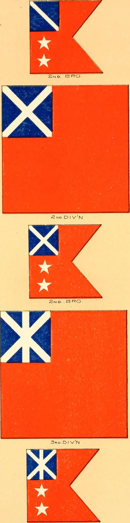An illustration from Flags of the Army of the United States carried during the War of the Rebellion, 1861-1865, to designate the headquarters of the different armies, army corps, divisions and brigades, 1887, leaf 63