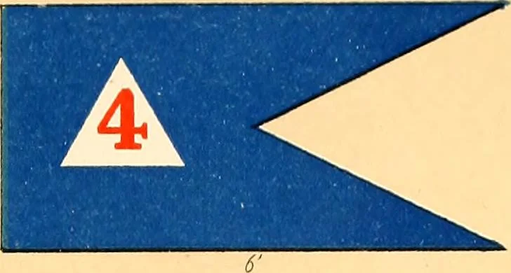 An illustration from Flags of the Army of the United States carried during the War of the Rebellion, 1861-1865, to designate the headquarters of the different armies, army corps, divisions and brigades, 1887, leaf 65