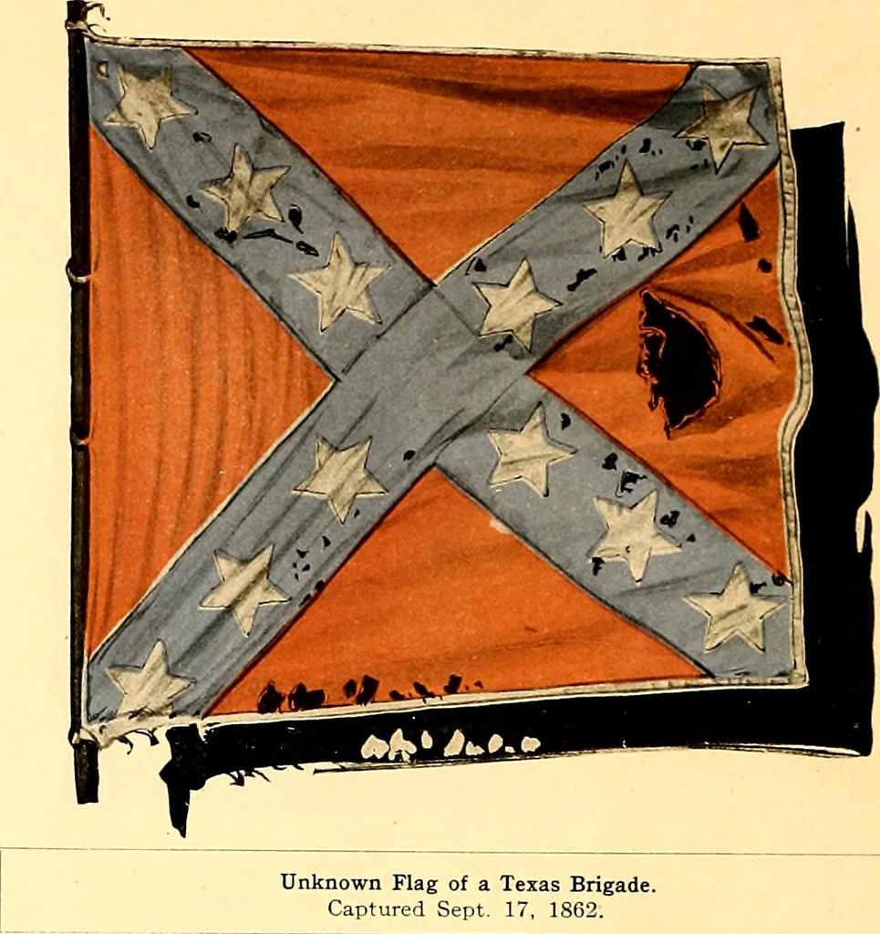 An illustration from The flags of the Confederate armies. Returned to the men who bore them by the United States government, 1905, leaf 21