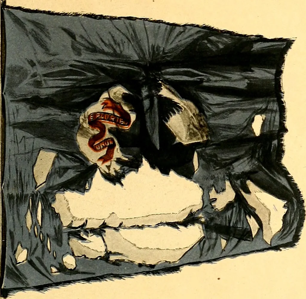 An illustration from The flags of the Confederate armies. Returned to the men who bore them by the United States government, 1905, leaf 32