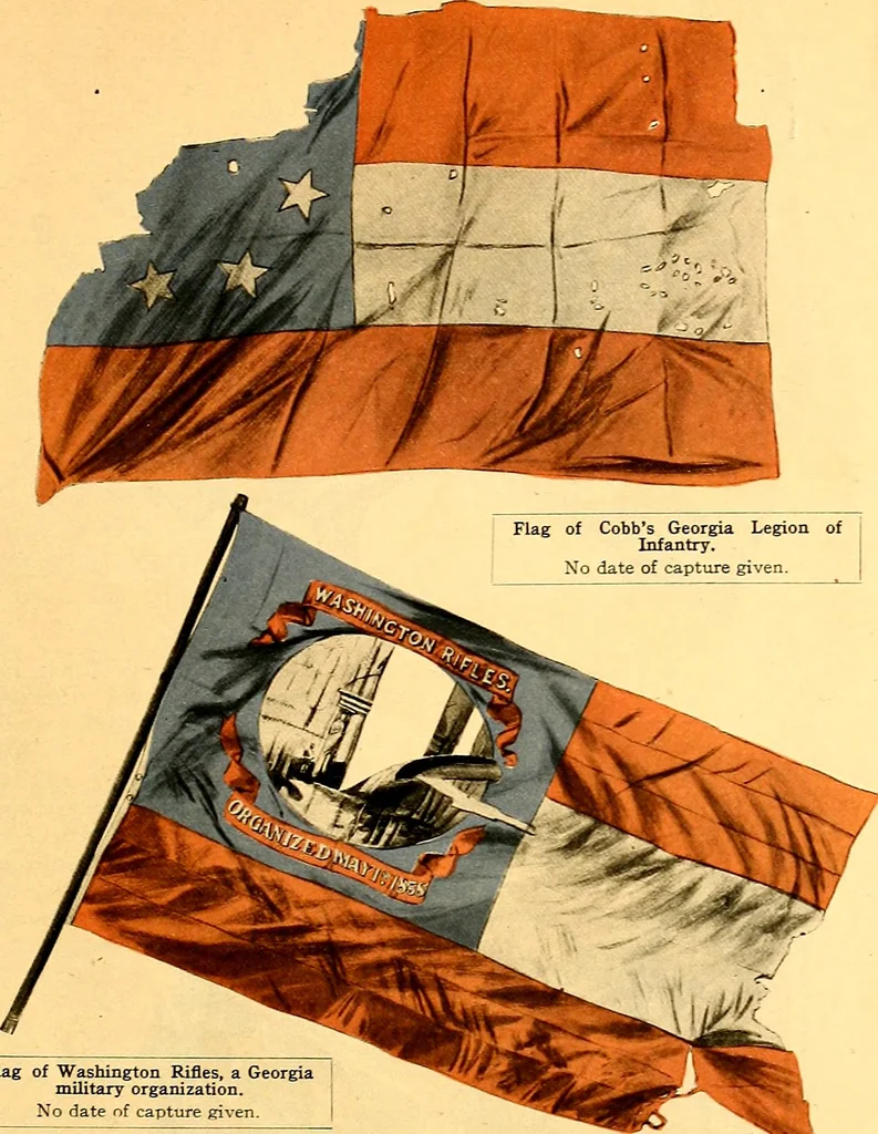 An illustration from The flags of the Confederate armies. Returned to the men who bore them by the United States government, 1905, leaf 44