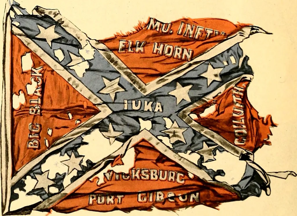 An illustration from The flags of the Confederate armies. Returned to the men who bore them by the United States government, 1905, leaf 45