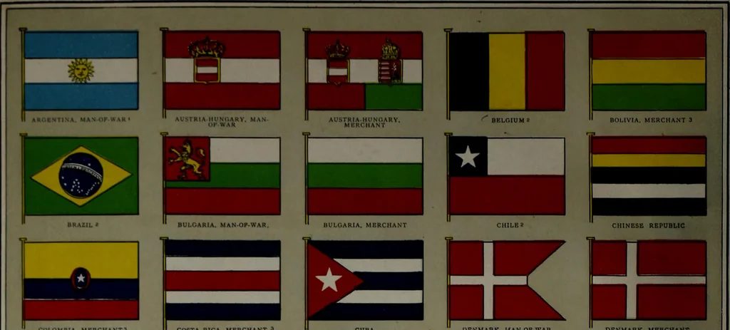 An illustration from Flags of the United States and foreign countries, 1914, leaf 13