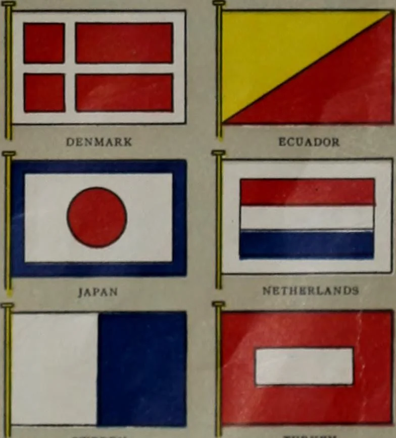 An illustration from Flags of the United States and foreign countries, 1914, leaf 14
