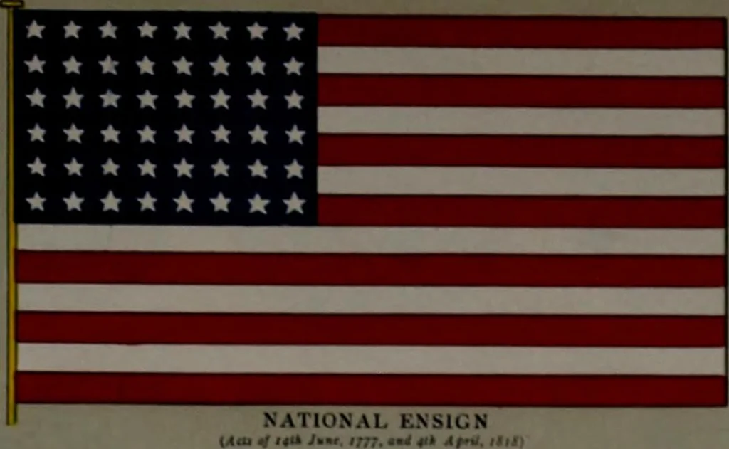 An illustration from Flags of the United States and foreign countries, 1914, leaf 8