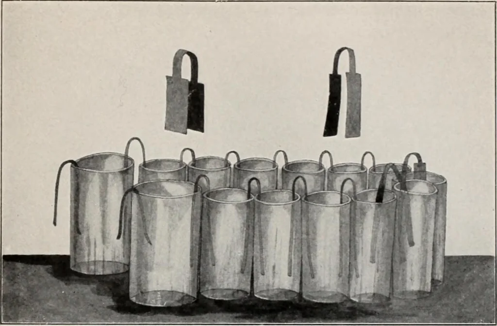 An illustration from Flame, electricity and the camera; man's progress from the first kindling of fire to the wireless telegraph and the photography of color, 1900, leaf 137