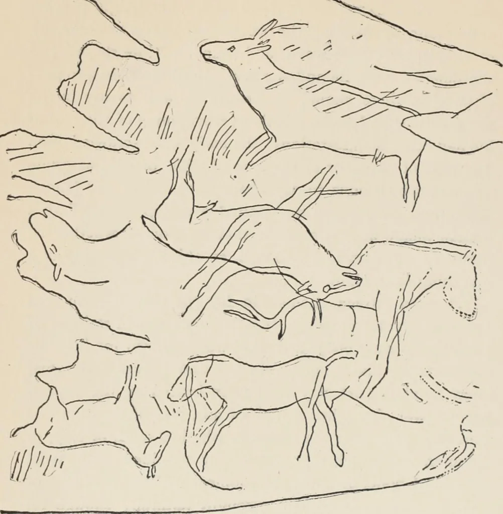 An illustration from Flame, electricity and the camera; man's progress from the first kindling of fire to the wireless telegraph and the photography of color, 1900, leaf 305
