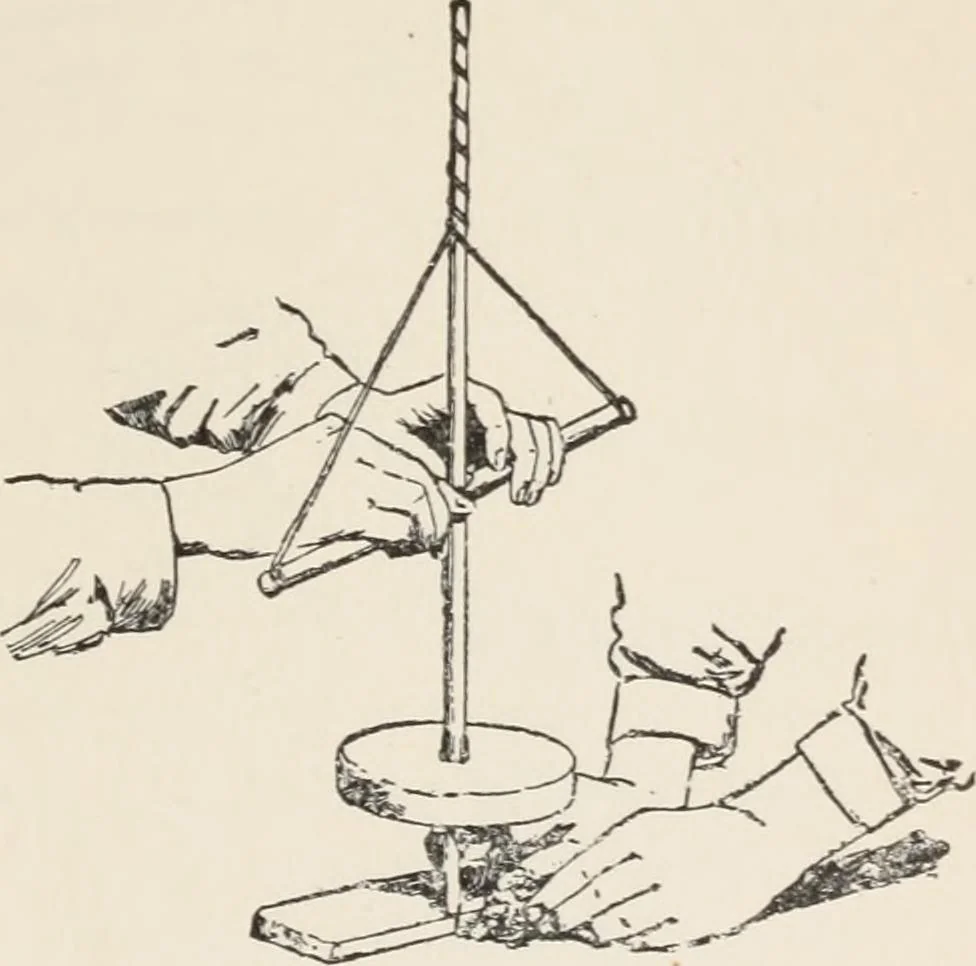 An illustration from Flame, electricity and the camera; man's progress from the first kindling of fire to the wireless telegraph and the photography of color, 1900, leaf 40