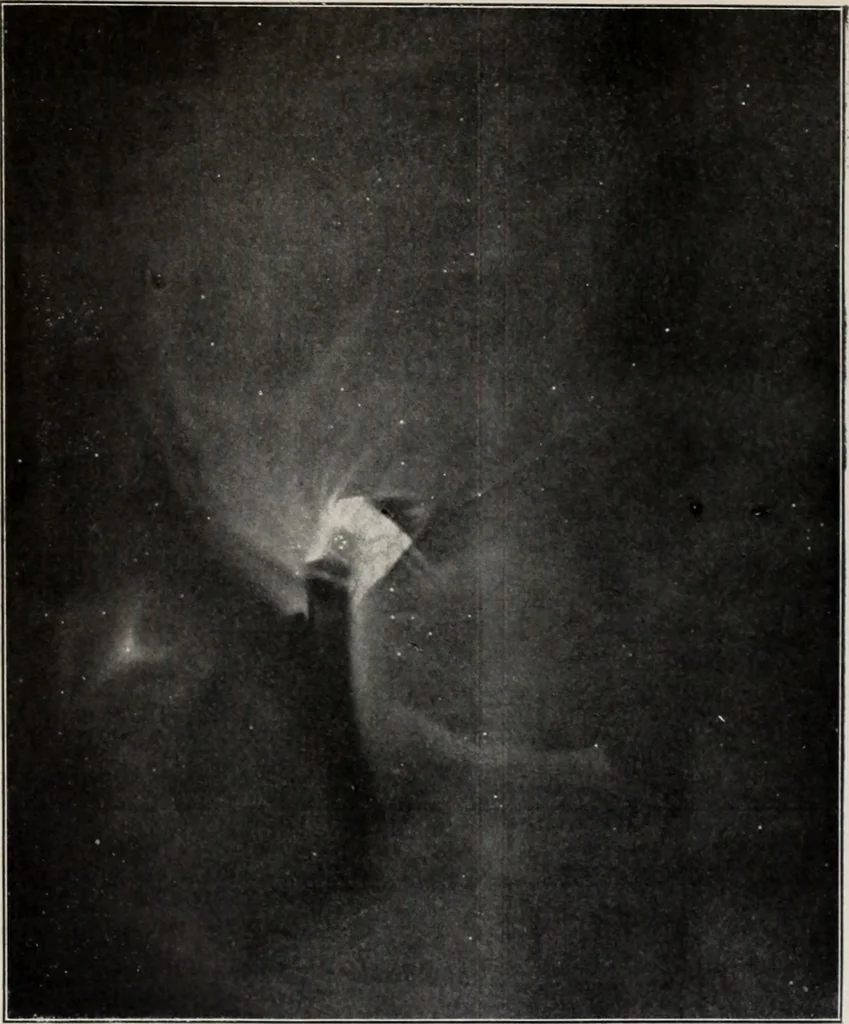 An illustration from Flame, electricity and the camera; man's progress from the first kindling of fire to the wireless telegraph and the photography of color, 1900, leaf 403