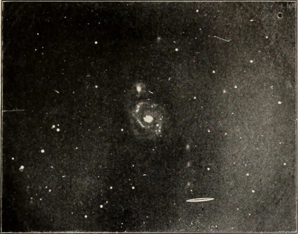 An illustration from Flame, electricity and the camera; man's progress from the first kindling of fire to the wireless telegraph and the photography of color, 1900, leaf 408