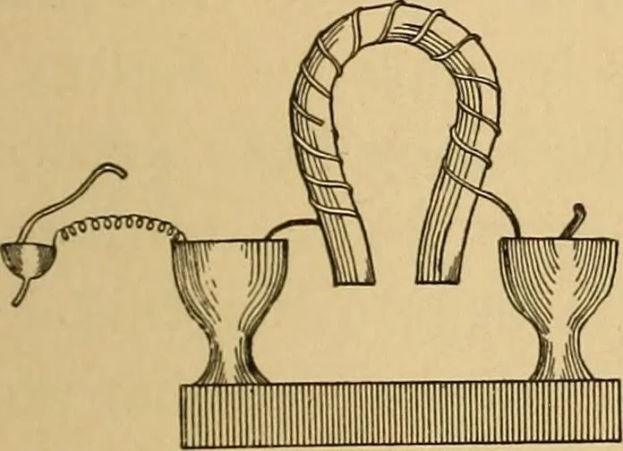 An illustration from Flame, electricity and the camera; man's progress from the first kindling of fire to the wireless telegraph and the photography of color, 1901, leaf 133