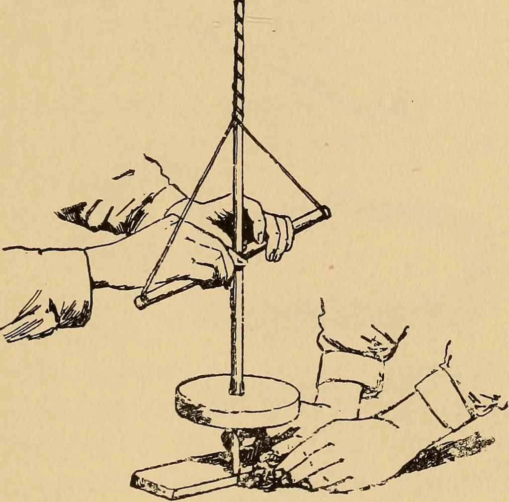 An illustration from Flame, electricity and the camera; man's progress from the first kindling of fire to the wireless telegraph and the photography of color, 1901, leaf 39