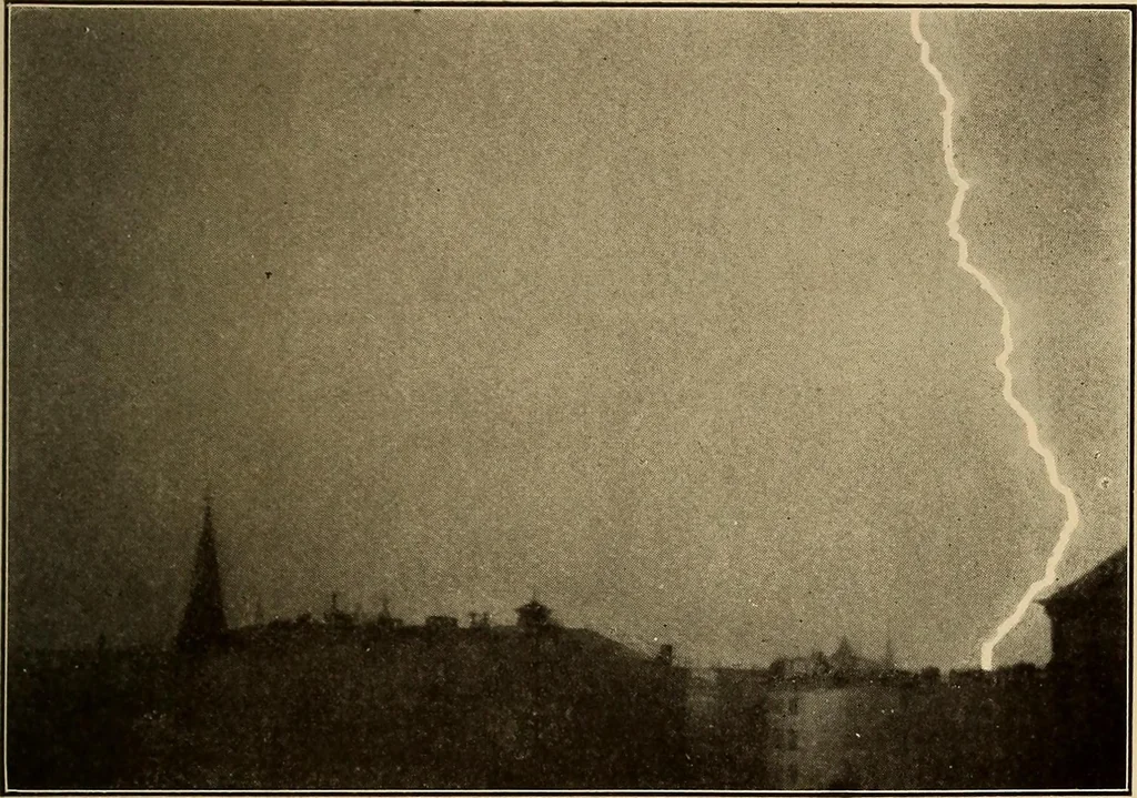 An illustration from Flame, electricity and the camera; man's progress from the first kindling of fire to the wireless telegraph and the photography of color, 1901, leaf 431
