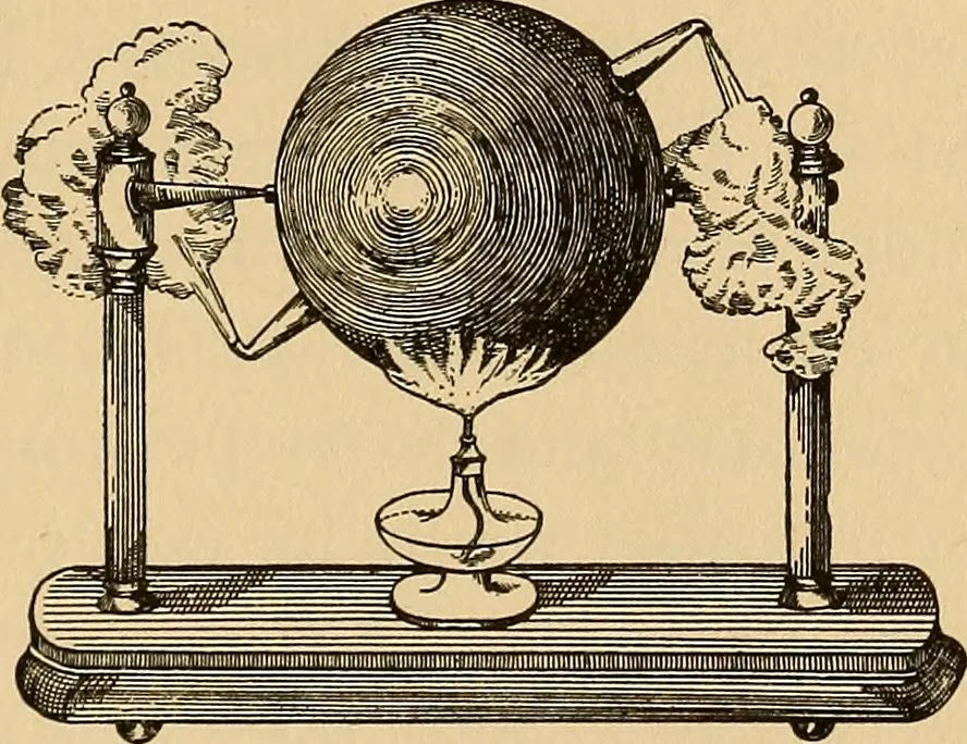 An illustration from Flame, electricity and the camera; man's progress from the first kindling of fire to the wireless telegraph and the photography of color, 1901, leaf 51