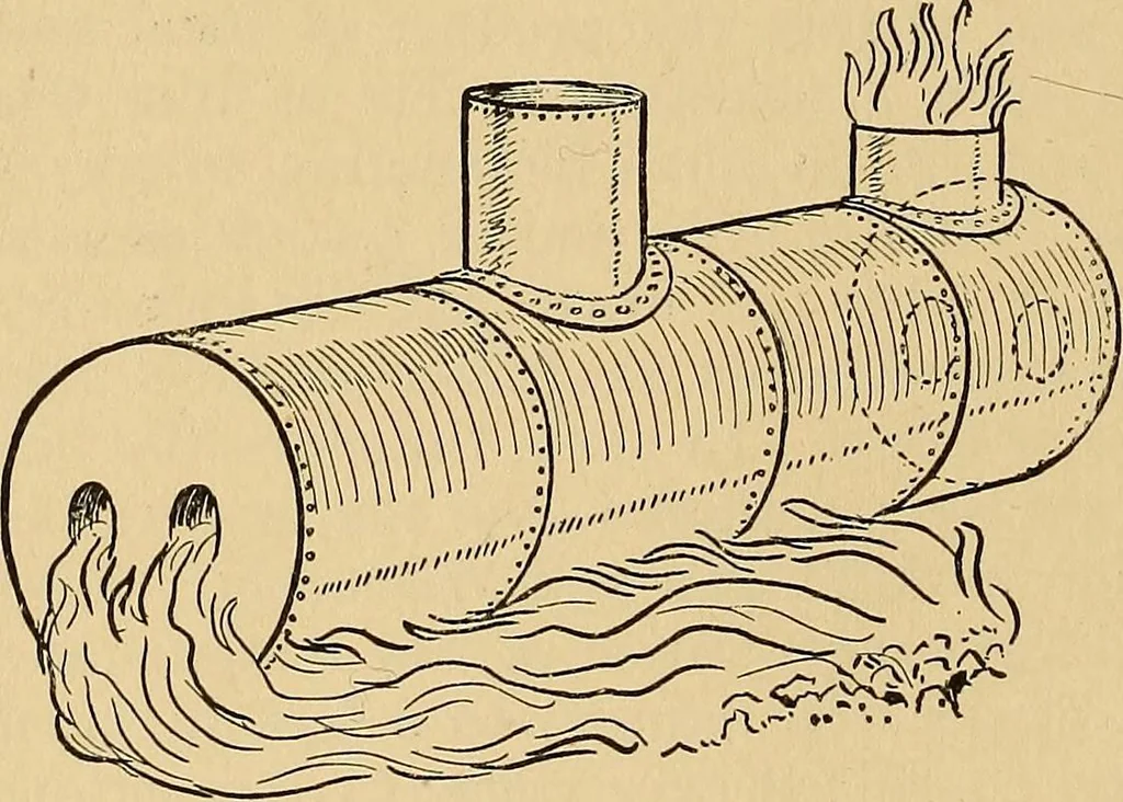 An illustration from Flame, electricity and the camera; man's progress from the first kindling of fire to the wireless telegraph and the photography of color, 1901, leaf 82