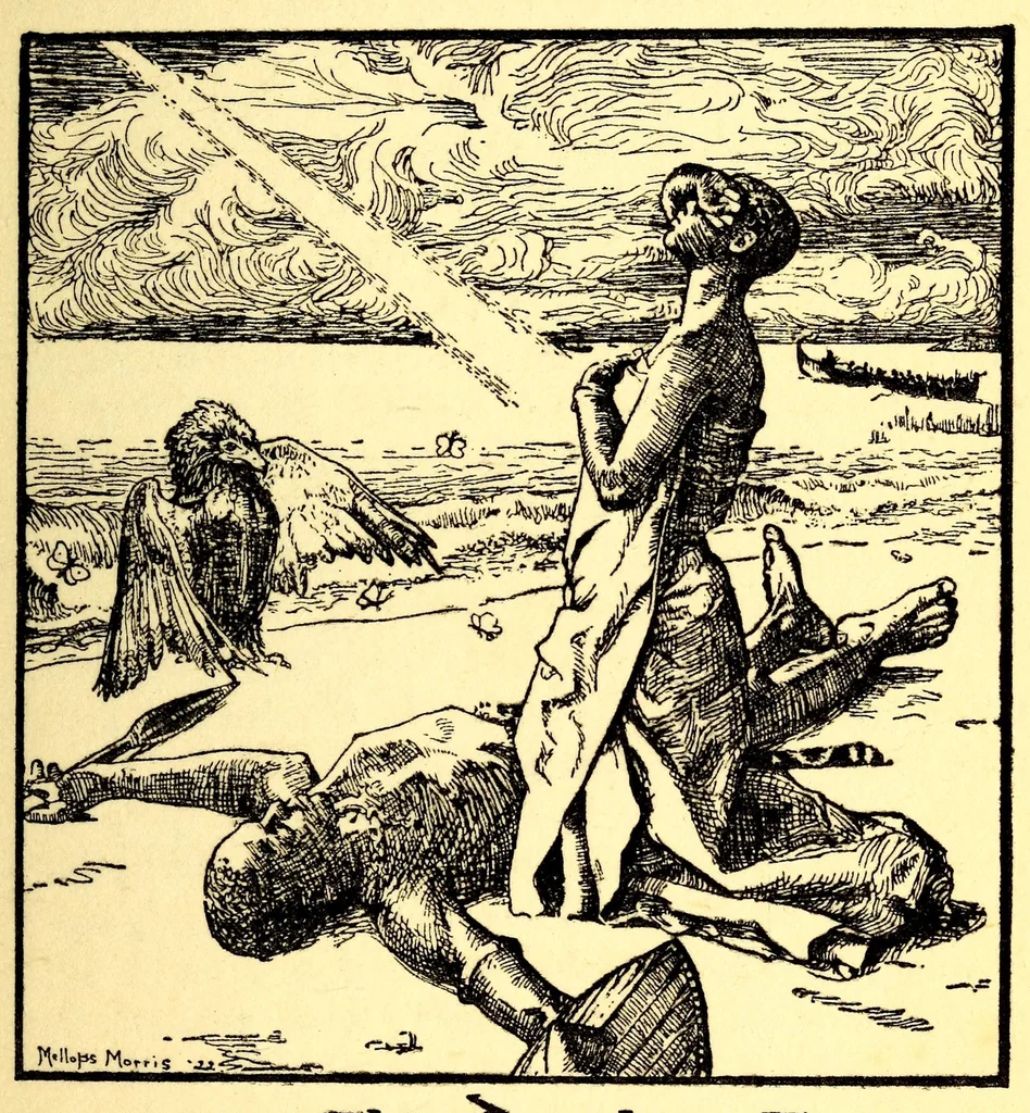 An illustration from The flame tree and other folk-lore stories from Uganda, 1900, leaf 15