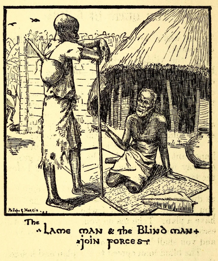 An illustration from The flame tree and other folk-lore stories from Uganda, 1900, leaf 38