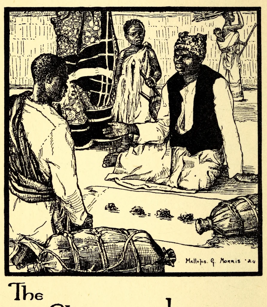 An illustration from The flame tree and other folk-lore stories from Uganda, 1900, leaf 86