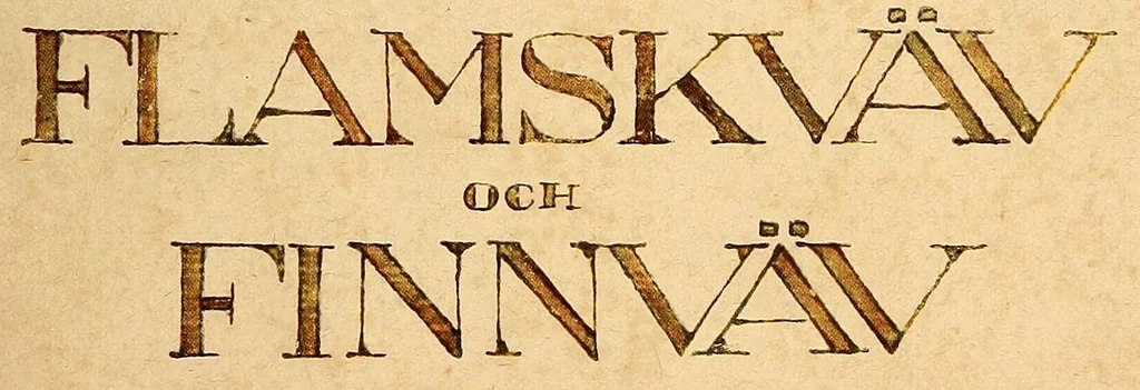 An illustration from Flamskväv och Finnväv, 1927, leaf 1