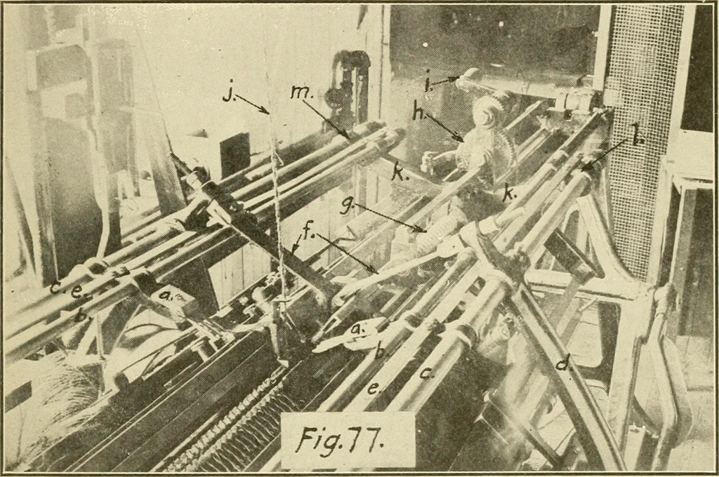An illustration from Flat machine knitting and fabrics, 1921, leaf 119