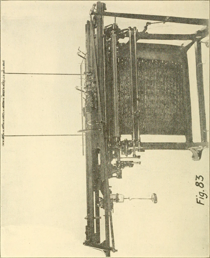 An illustration from Flat machine knitting and fabrics, 1921, leaf 132