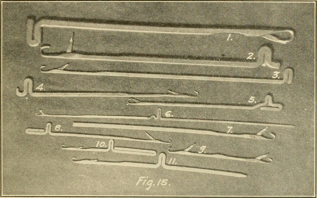 An illustration from Flat machine knitting and fabrics, 1921, leaf 19