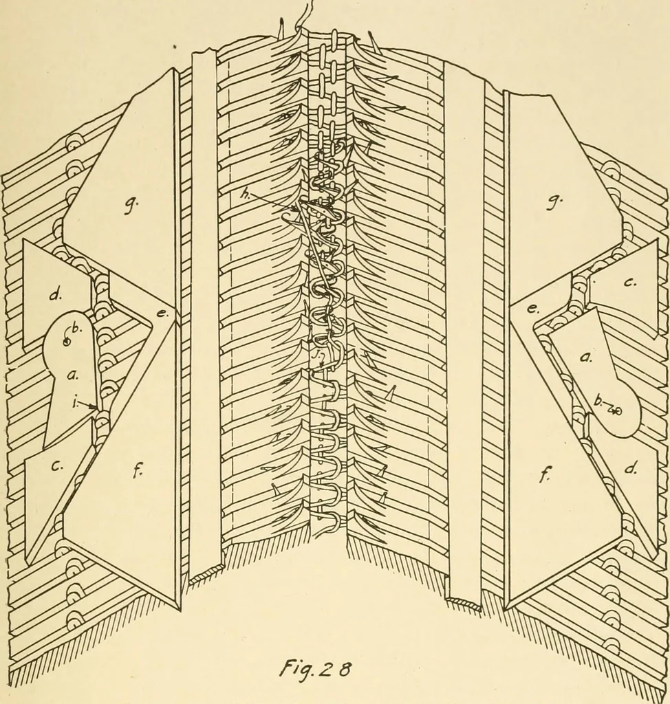 An illustration from Flat machine knitting and fabrics, 1921, leaf 33