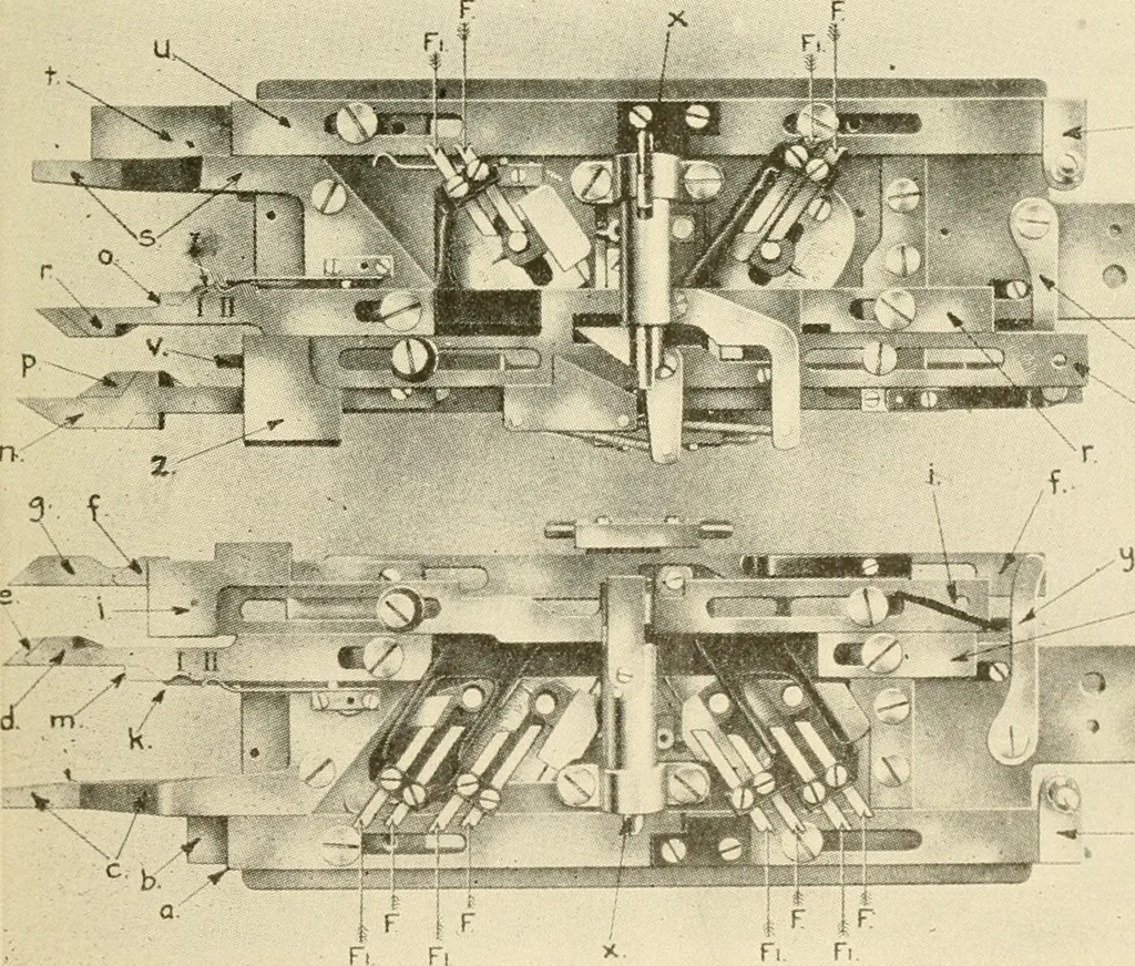 An illustration from Flat machine knitting and fabrics, 1921, leaf 63