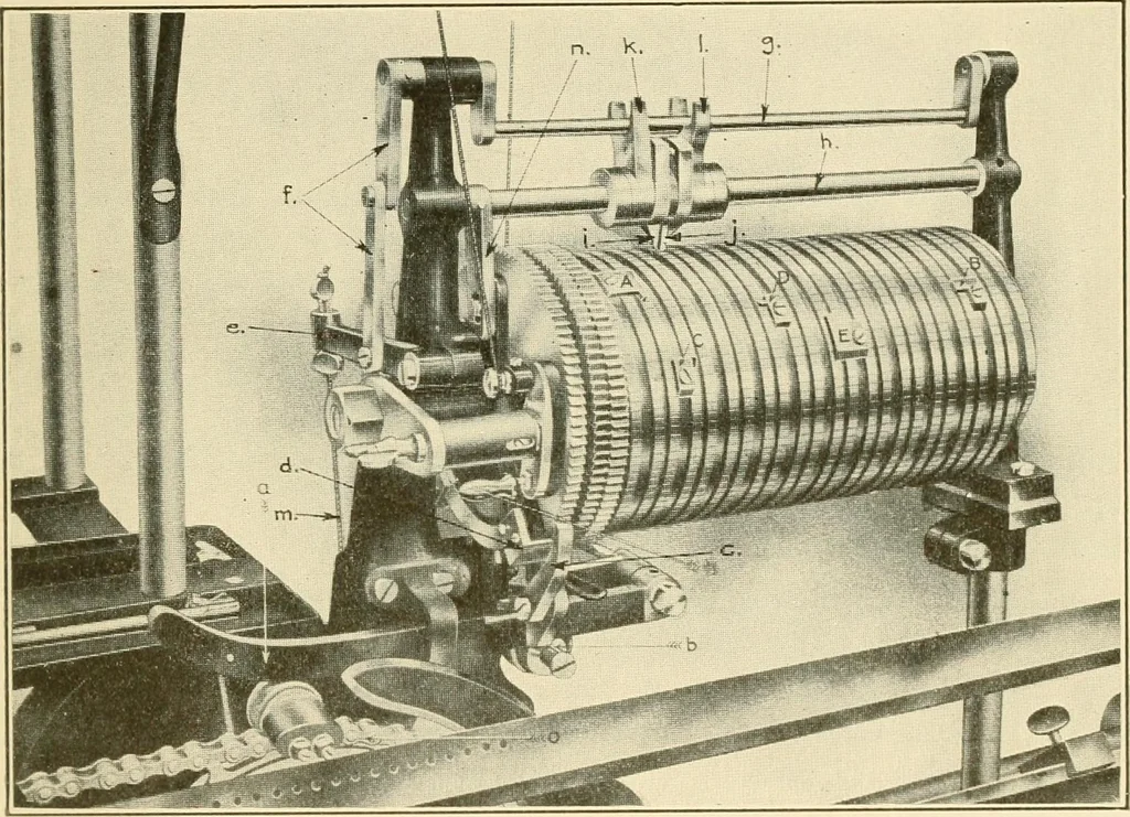 An illustration from Flat machine knitting and fabrics, 1921, leaf 69