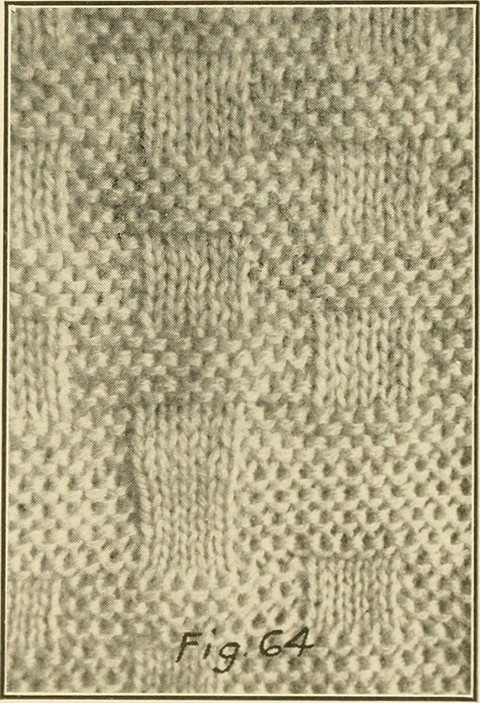 An illustration from Flat machine knitting and fabrics, 1921, leaf 99