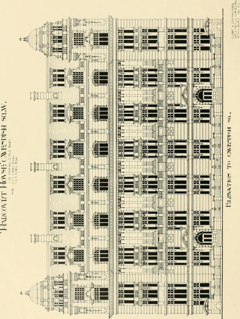 An illustration from Flats, urban houses and cottage homes; a companion volume to "The British home of to-day";, 1906, leaf 102