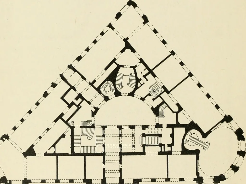 An illustration from Flats, urban houses and cottage homes; a companion volume to "The British home of to-day";, 1906, leaf 116